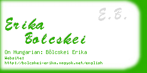 erika bolcskei business card